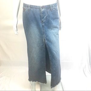 Vintage Tommy Denim Maxi Skirt 7 High Waist 70"s…